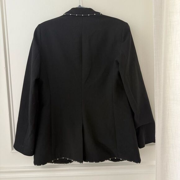 Emporio Armani Womens Single Breasted Black Blazer with Stud Accents NWOT - Picture 10 of 13